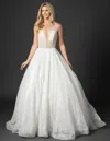 Nina Canacci 8202 Long Bridal Gown Simple Wedding Dress In Nude