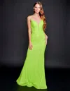 Nina Canacci 8214 Long Fitted Prom Formal Sequin Dress In Green