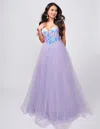 Nina Canacci 8229 Prom Long A Line Formal Lace Dress In Purple