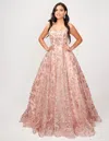 Nina Canacci 8246 Formal Long Prom A Line Dress In Gold