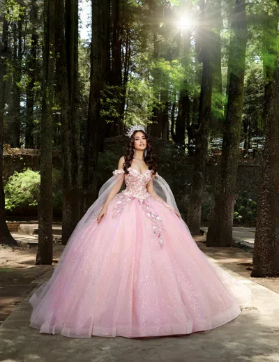 Nina Canacci Q114 Long Ball Gown Sweet 16 Quinceanera Dress In Pink