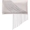 Nina Carma Fringe Clutch In Platino