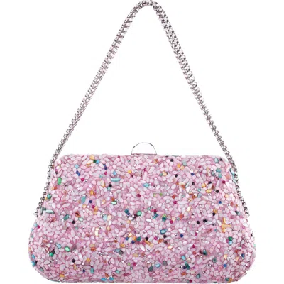 Nina Cheer Embellished Clutch In Multi