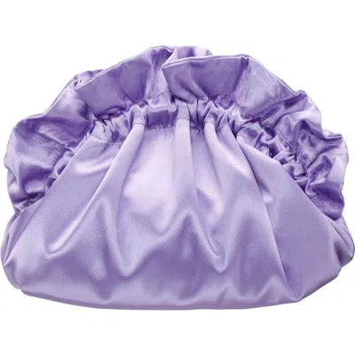Nina Cristy Satin Clutch In Purple