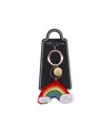 Nina Crochet Rainbow Bag Charm In Black