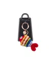 Nina Crochet Rainbow Fish Bag Charm In Black