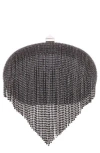 Nina Crystal Chain Draped Minaudier In Black