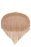 Nina Crystal Chain Draped Minaudier In Gold