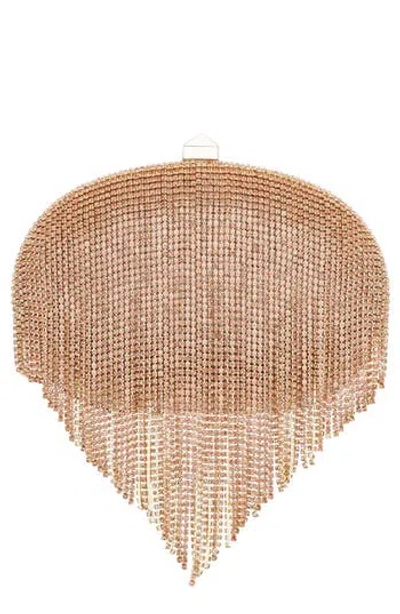 Nina Crystal Chain Draped Minaudier In Gold