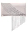 Nina Crystal Chain Slim Envelope Clutch In Platino