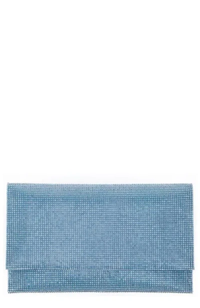 Nina Crystal Clutch In Icy Blue