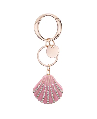 Nina Crystal Cultivated Pearl Seashell Small Bag Charm In Pink