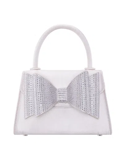 Nina Crystal Double Bow Handheld Satchel Bag