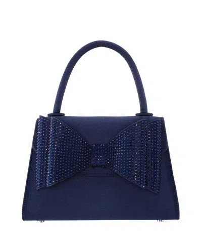 Nina Crystal Double Bow Handheld Satchel Bag