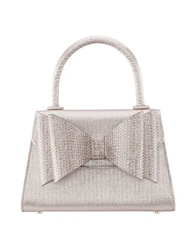 Nina Crystal Double Bow Handheld Satchel Bag