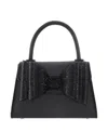 Nina Crystal Double Bow Handheld Satchel Bag