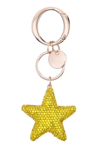 Nina Crystal Embellished Star Bag Charm In Gold