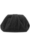 Nina Crystal Encrusted Frame Clutch In Black