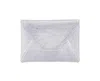 Nina Crystal Encrusted Square Envelope Clutch In Silver