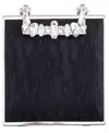Nina Crystal Handle Lift Lock Lace Clutch In Black