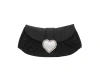 NINA CRYSTAL HEART ADORNED CLUTCH HANDBAG