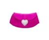 Nina Crystal Heart Adorned Clutch Handbag In Pink