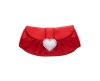 NINA CRYSTAL HEART ADORNED CLUTCH HANDBAG