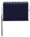 Nina Crystal Ornamented Minaudiere Tassel Lift Lock Clutch In Blue
