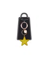 Nina Crystal Star Bag Charm In Black