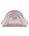 Nina Crystal Trim Frame Magnetic Clutch In Ivory,rose