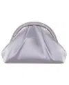 Nina Crystal Trim Frame Magnetic Clutch In Silver