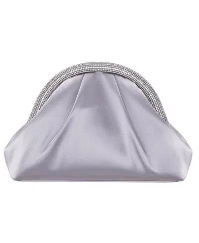 Nina Crystal Trim Frame Magnetic Clutch In Silver