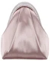 Nina Crystal Trim Magnetic Snap Frame Clutch In Brown
