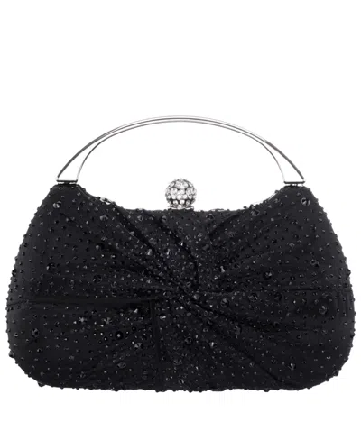 Nina Crystal Twist Chiffon And Satin Minaudiere Clutch Bag