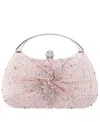 Nina Crystal Twist Chiffon And Satin Minaudiere Clutch Bag