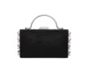 Nina Cultivated Pearl Dangle Crystal Embellished Minaudiere Clutch In Black