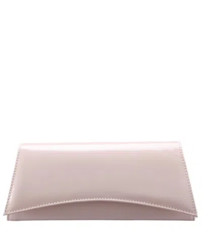 Nina Curved Flap Slim Clutch In Nude