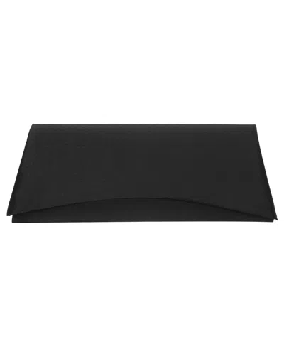 Nina Curved Flap Slim Magnetic Clutch In Black