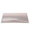 Nina Curved Flap Slim Magnetic Clutch In Platino