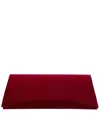 Nina Curved Flap Slim Magnetic Clutch In Red Rouge