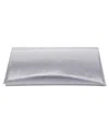 Nina Curved Flap Slim Magnetic Clutch In True Silver