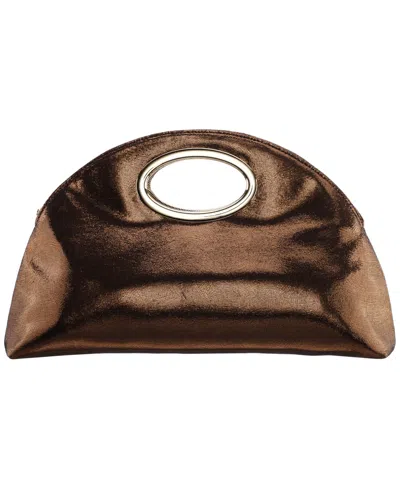 Nina Cut Out Handle Medium Clutch Handbag In Brown