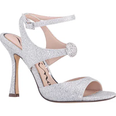 Nina Dahlia Ankle Strap Sandal In Silver