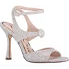 Nina Dahlia Ankle Strap Sandal In Silver