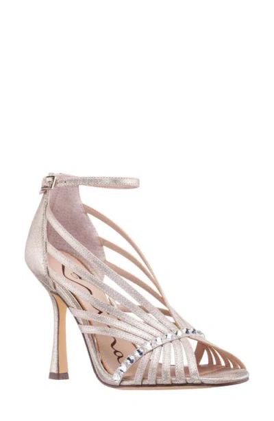Nina Dani Crystal Embellished Sandal In Silver