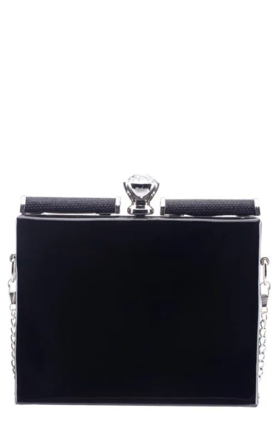 Nina Darby Crystal Clutch In Black
