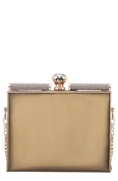 Nina Darby Crystal Clutch In Brown
