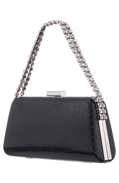 Nina Darsie-d Metallic Clutch In Black