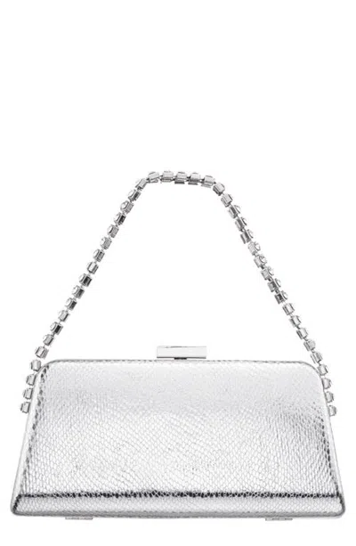 Nina Darsie-d Metallic Clutch In Silver