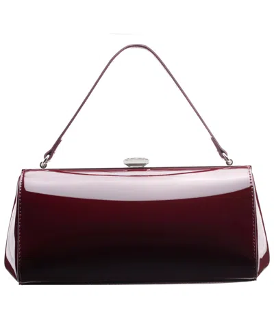 Nina Delsie Vintage Style Doctor Small Frame Handbag In Burgundy